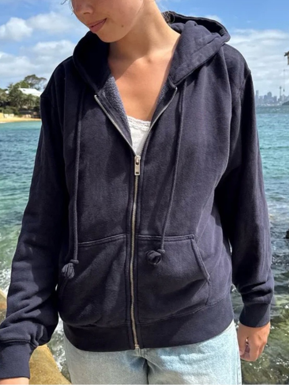 Brandy Melville Christy zip-up hoodie